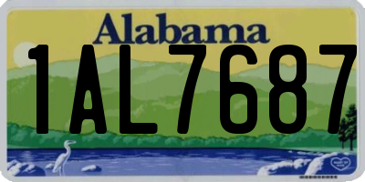 AL license plate 1AL7687