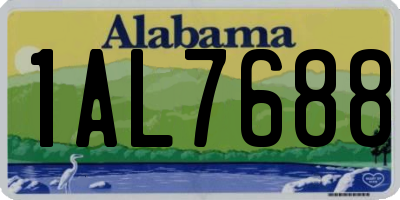 AL license plate 1AL7688