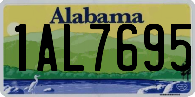 AL license plate 1AL7695