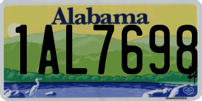 AL license plate 1AL7698