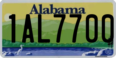 AL license plate 1AL7700