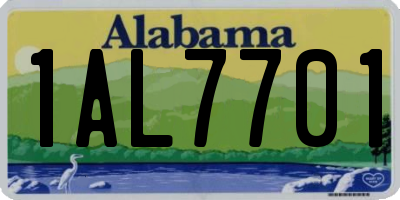 AL license plate 1AL7701
