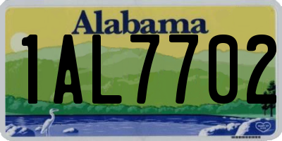 AL license plate 1AL7702