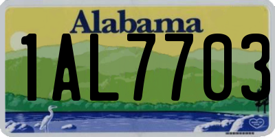 AL license plate 1AL7703