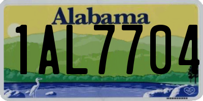 AL license plate 1AL7704