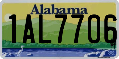 AL license plate 1AL7706