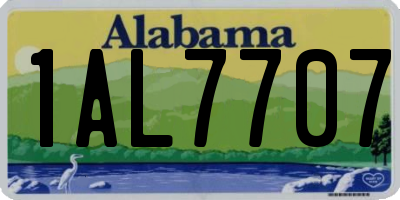 AL license plate 1AL7707