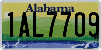 AL license plate 1AL7709