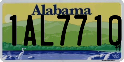 AL license plate 1AL7710
