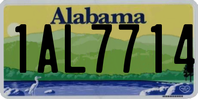 AL license plate 1AL7714