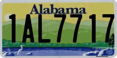 AL license plate 1AL7717