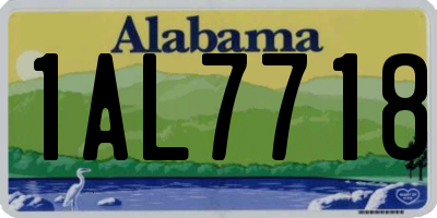 AL license plate 1AL7718