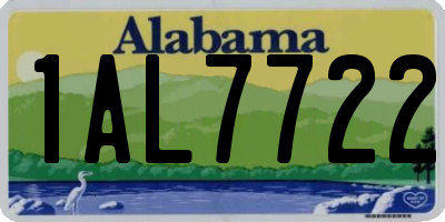 AL license plate 1AL7722