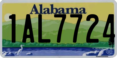 AL license plate 1AL7724