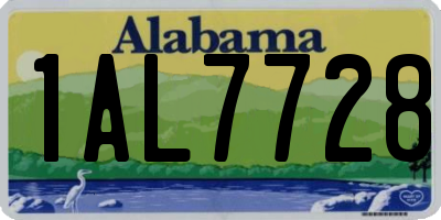 AL license plate 1AL7728