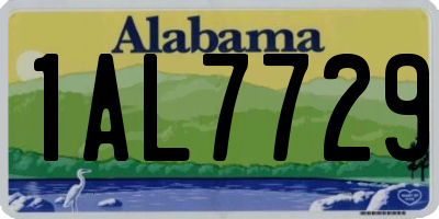 AL license plate 1AL7729