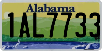 AL license plate 1AL7733