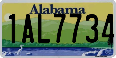 AL license plate 1AL7734