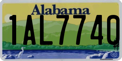 AL license plate 1AL7740