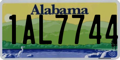 AL license plate 1AL7744