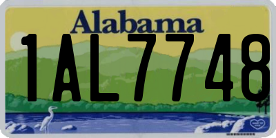 AL license plate 1AL7748