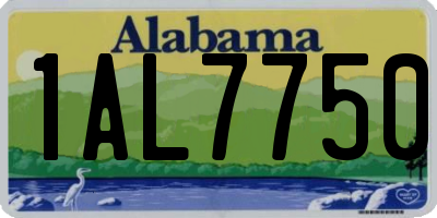 AL license plate 1AL7750