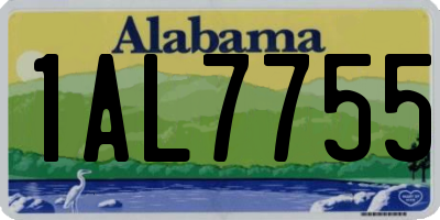 AL license plate 1AL7755