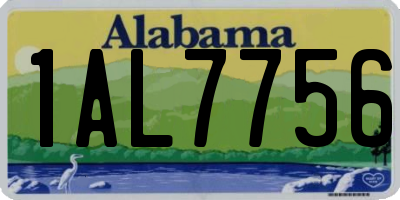 AL license plate 1AL7756