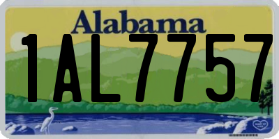 AL license plate 1AL7757