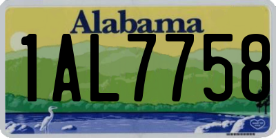AL license plate 1AL7758