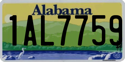 AL license plate 1AL7759