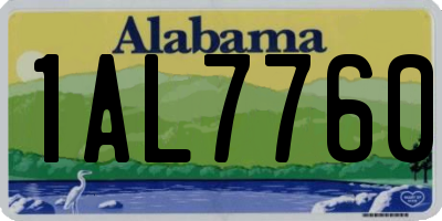 AL license plate 1AL7760