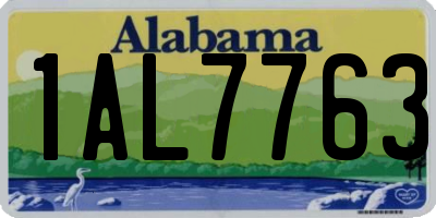 AL license plate 1AL7763