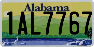 AL license plate 1AL7767