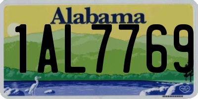 AL license plate 1AL7769