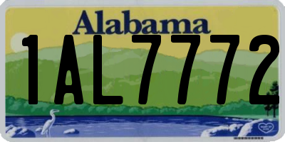 AL license plate 1AL7772