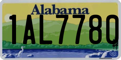 AL license plate 1AL7780