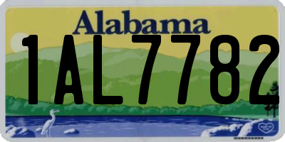 AL license plate 1AL7782