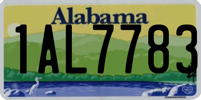 AL license plate 1AL7783