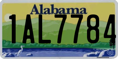 AL license plate 1AL7784