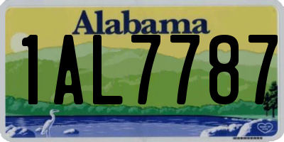 AL license plate 1AL7787