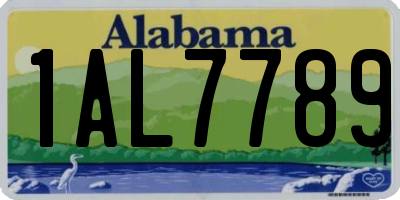 AL license plate 1AL7789