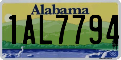 AL license plate 1AL7794