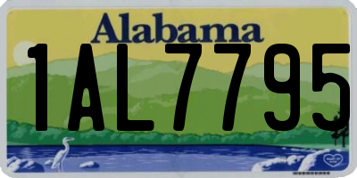 AL license plate 1AL7795