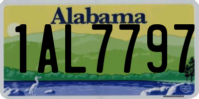 AL license plate 1AL7797