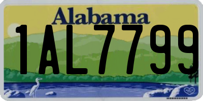 AL license plate 1AL7799