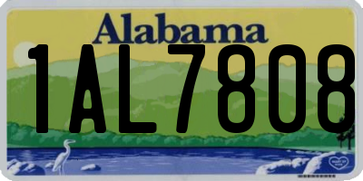 AL license plate 1AL7808