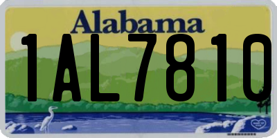 AL license plate 1AL7810