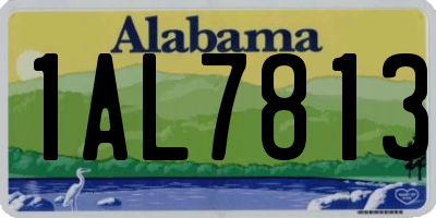 AL license plate 1AL7813