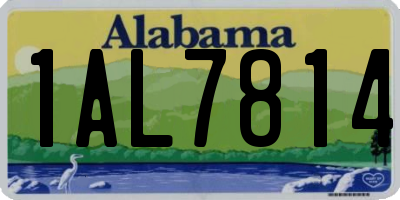 AL license plate 1AL7814